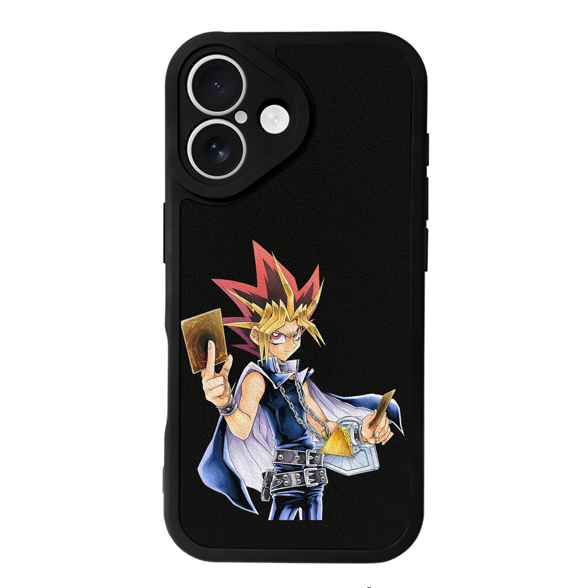 （画像用） 遊☆戯☆王 Yu-Gi-Oh! 【iPhone 16シリーズ対応】シリコンスマホケース（レザー調） 材質：シリコン